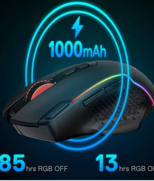 Draadloze Gaming Muis – 10000 DPI, RGB Verlichting en 8 Macro Knoppen