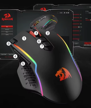 Draadloze Gaming Muis – 10000 DPI, RGB Verlichting en 8 Macro Knoppen