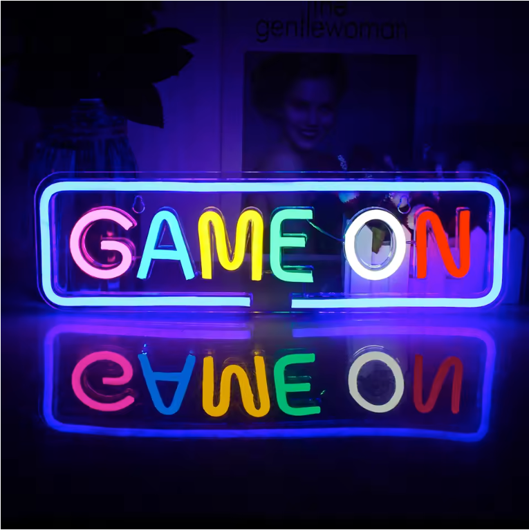 Gaming Neon LED Wandlamp – USB Verlichte Gaming Zone Decoratie voor Kamer