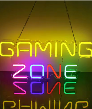 Gaming Neon LED Wandlamp – USB Verlichte Gaming Zone Decoratie voor Kamer