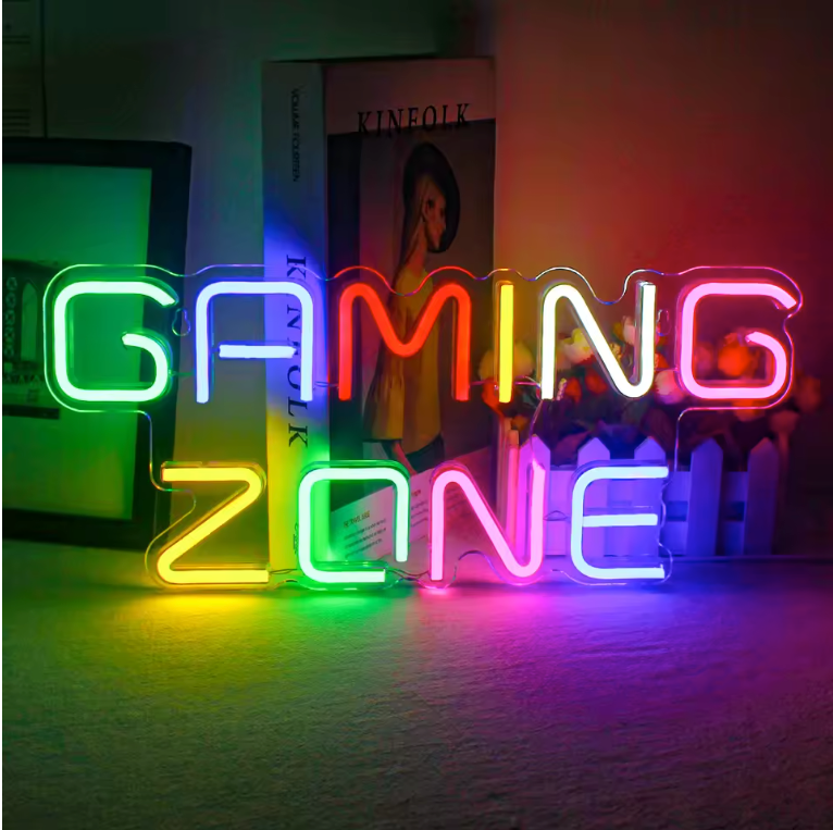 Gaming Neon LED Wandlamp – USB Verlichte Gaming Zone Decoratie voor Kamer