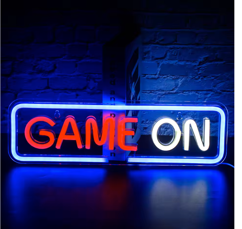 Gaming Neon LED Wandlamp – USB Verlichte Gaming Zone Decoratie voor Kamer