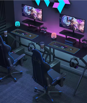 Ergonomisch Gaming Bureau met Bekerhouder en Koptelefoonhaak – Verstelbare Monitorstandaard