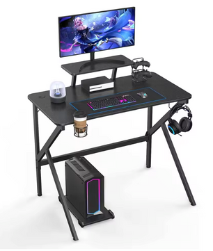 Ergonomisch Gaming Bureau met Bekerhouder en Koptelefoonhaak – Verstelbare Monitorstandaard