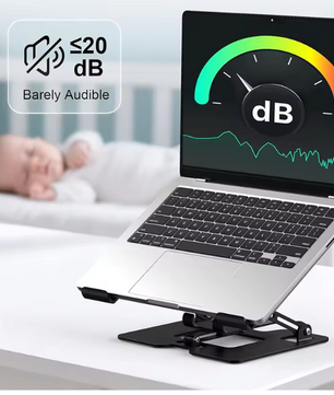 2-in-1 Laptop- en Telefoonstandaard – Opvouwbare Ergonomische Verhoger met Warmteafvoer en Stabiele Basis