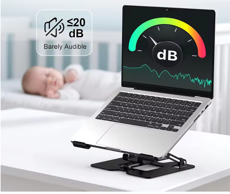 2-in-1 Laptop- en Telefoonstandaard – Opvouwbare Ergonomische Verhoger met Warmteafvoer en Stabiele Basis