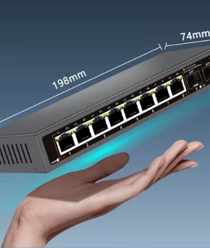 2.5G Netwerk Switch – 8 Poorten + 2×10G SFP, High-Speed Ethernet