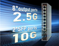 2.5G Netwerk Switch – 8 Poorten + 2×10G SFP, High-Speed Ethernet