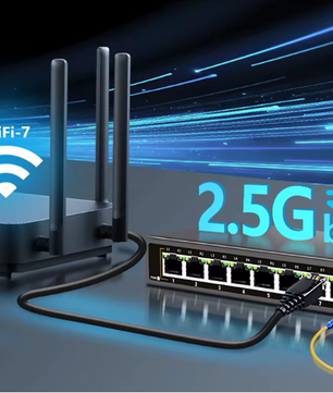2.5G Netwerk Switch – 8 Poorten + 2×10G SFP, High-Speed Ethernet