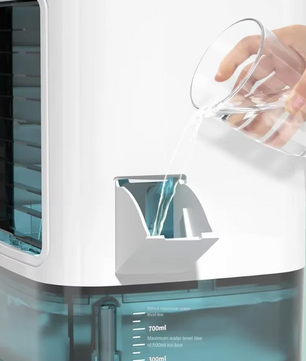 Draagbare Mini Airco met Dubbele Verneveling – 3 Snelheden, 900 ml Waterreservoir en Nachtverlichting