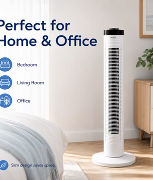 Toren Airco en Torenventilator 79 cm – 60 W, 3 Snelheden, Afstandsbediening en Automatische Oscillatie