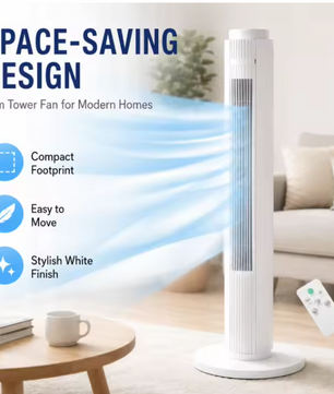 Toren Airco en Torenventilator 79 cm – 60 W, 3 Snelheden, Afstandsbediening en Automatische Oscillatie