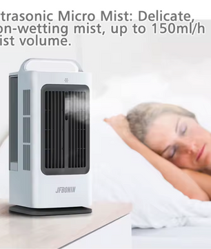 3-in-1 Mini Airco en Draagbare Luchtkoeler 1700 ml – 3 Snelheden, 120° Oscillatie, Touchbediening en Ultrasone Verneveling