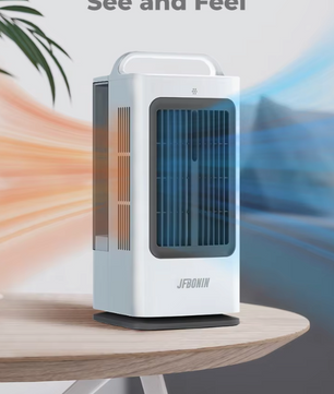 3-in-1 Mini Airco en Draagbare Luchtkoeler 1700 ml – 3 Snelheden, 120° Oscillatie, Touchbediening en Ultrasone Verneveling