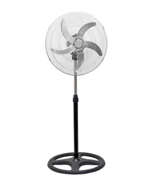 Hoogteverstelbare Staande Ventilator tot 125 cm – 5 Bladen, 90° Oscillatie, Stille Werking en Stabiele Voet
