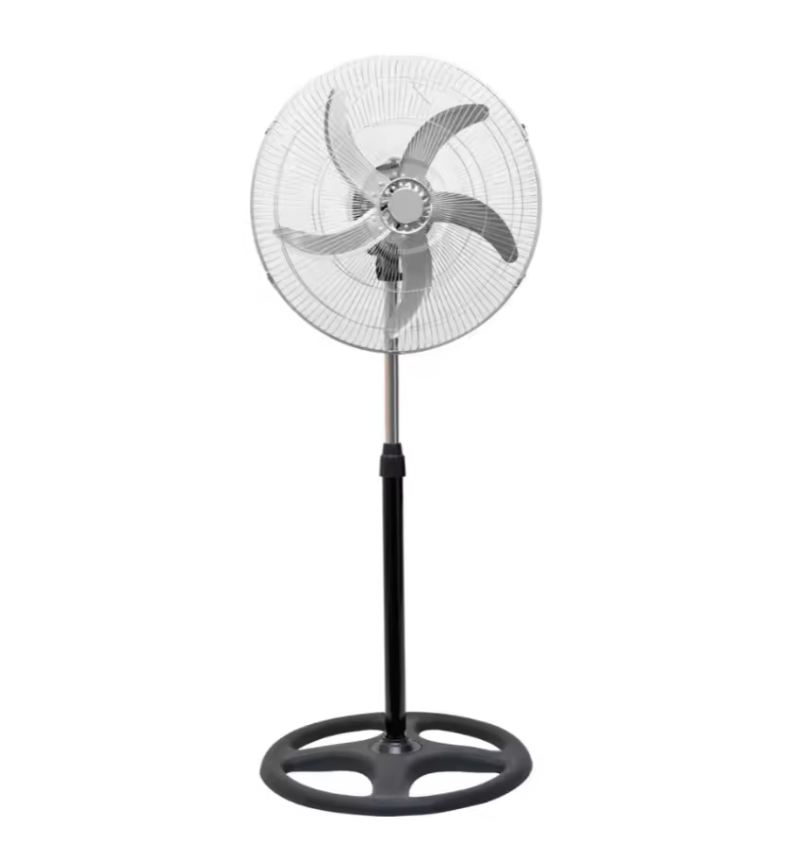 Hoogteverstelbare Staande Ventilator tot 125 cm – 5 Bladen, 90° Oscillatie, Stille Werking en Stabiele Voet