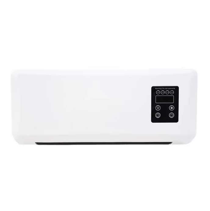 Wandmodel Airco en Ventilatorkachel 2-in-1 – 1500 W, Natuurlijke Lucht, Verwarming, Touchbediening en Afstandsbediening