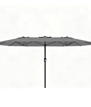 Grote Rechthoekige Tuinparasol 460 × 270 cm – Kantelbaar Zonnescherm met Dubbel Krukmechanisme, UV-Bescherming en Waterdicht Doek