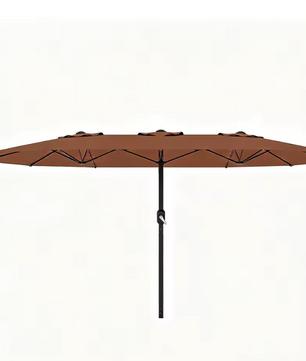 Grote Rechthoekige Tuinparasol 460 × 270 cm – Kantelbaar Zonnescherm met Dubbel Krukmechanisme, UV-Bescherming en Waterdicht Doek