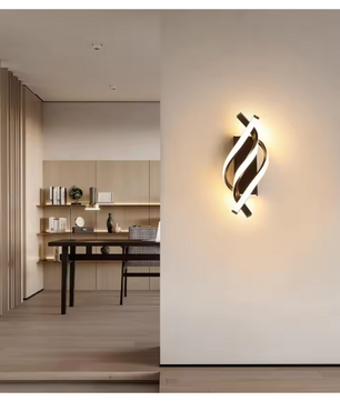 Gebogen LED Wandlamp – Spiraalvormig Design voor Slaapkamer, Woonkamer & Gang