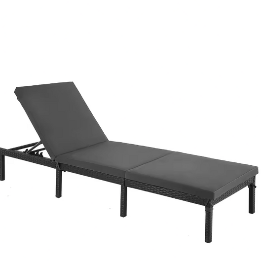 Verstelbare Tuinligstoel met 5 cm Dikke Matras – Rotanlook & Stevig Frame