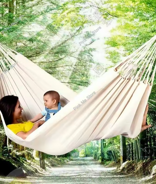 Canvas Hangmat voor 2 Personen – 260×150 cm, Outdoor & Indoor, Draagbaar en Comfortabel