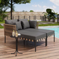 Modulaire Tuinbank Set met Tafel & Kussens - Afneembare Hoezen