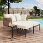 Modulaire Tuinbank Set met Tafel & Kussens - Afneembare Hoezen