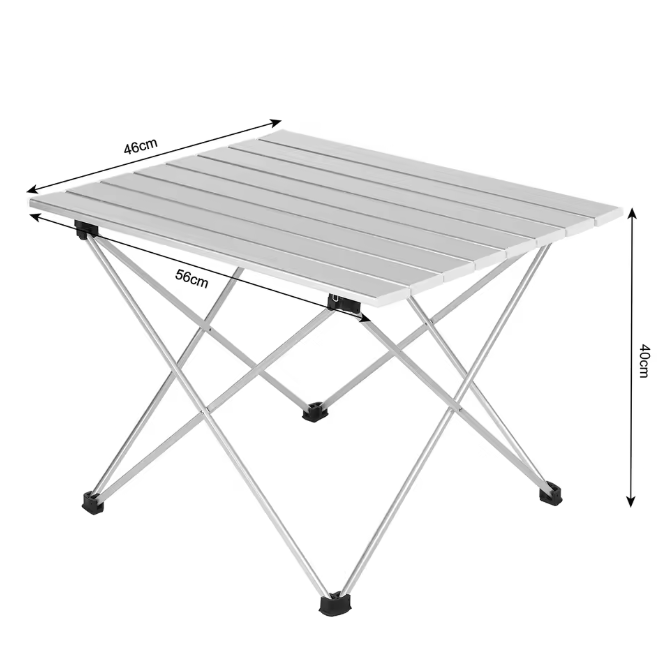 Opvouwbare Aluminium Campingtafel – Lichtgewicht Tuintafel met Draagtas