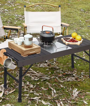 Opvouwbare Campingtafel – Rechthoekige Tuintafel, Compatibel met IGT Kooksysteem