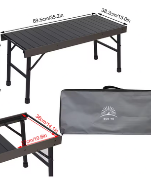 Opvouwbare Campingtafel – Rechthoekige Tuintafel, Compatibel met IGT Kooksysteem