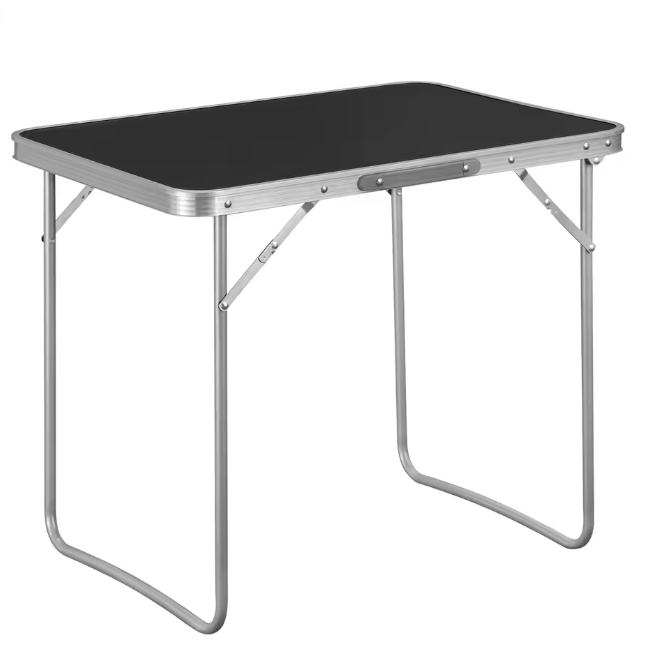 Opvouwbare Campingtafel – Aluminium Tuintafel met Handvat, Licht & Draagbaar