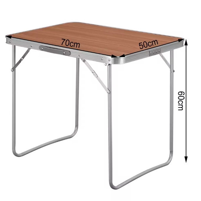 Opvouwbare Campingtafel – Aluminium Tuintafel met Handvat, Licht & Draagbaar