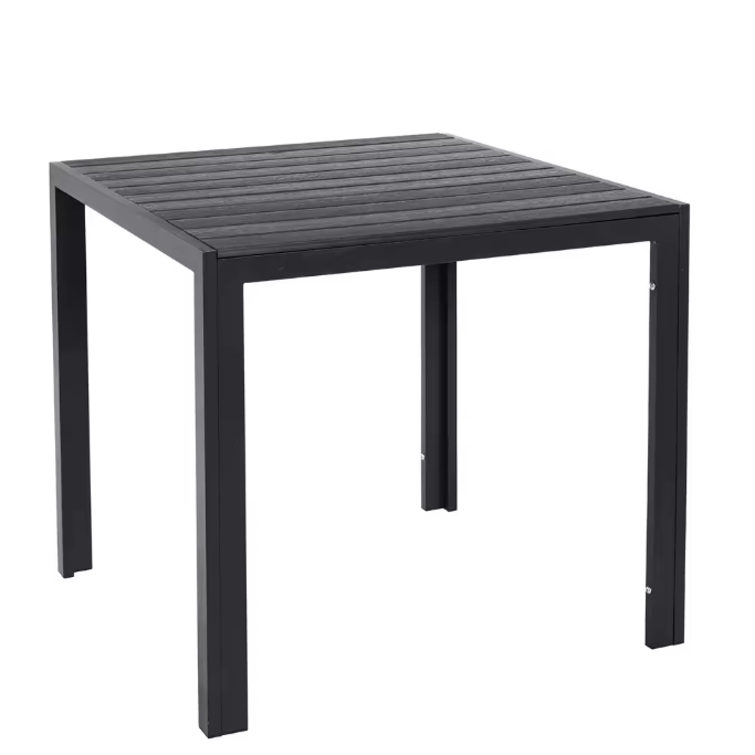 3-delige Tuinset met Opvouwbare Stoelen en Vierkante Tafel
