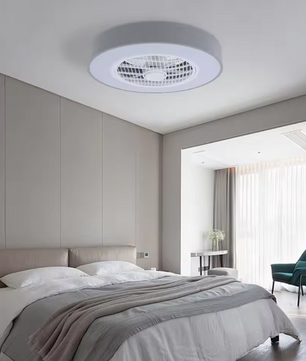 Plafondventilator met LED-verlichting – Rond Design, Stil & Energiezuinig