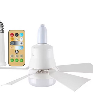 LED Plafondventilator met E27-fitting – 40W, Dimbaar & Modern