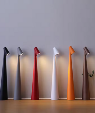 Draadloze Oplaadbare Bureaulamp – Touch Dimbaar & Sfeervol Licht, ABS + Acryl/Aluminium
