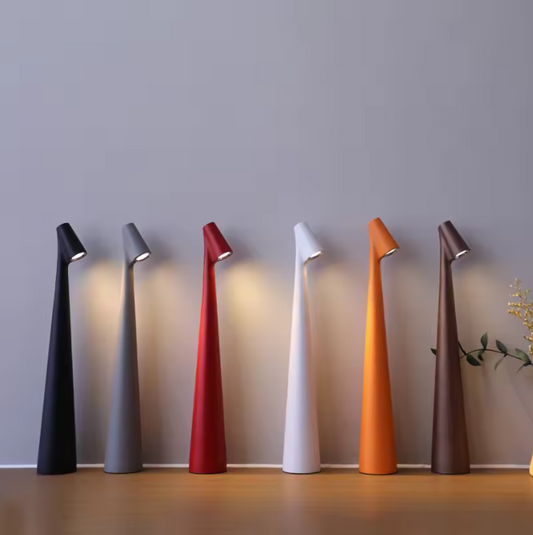 Draadloze Oplaadbare Bureaulamp – Touch Dimbaar & Sfeervol Licht, ABS + Acryl/Aluminium