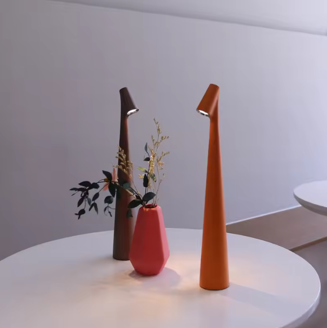 Draadloze Oplaadbare Bureaulamp – Touch Dimbaar & Sfeervol Licht, ABS + Acryl/Aluminium