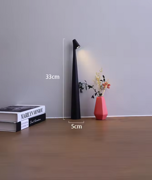 Draadloze Oplaadbare Bureaulamp – Touch Dimbaar & Sfeervol Licht, ABS + Acryl/Aluminium