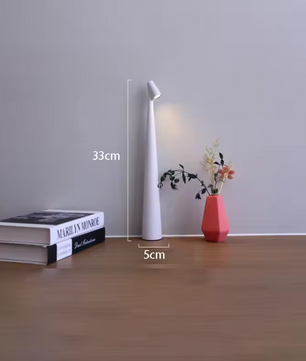 Draadloze Oplaadbare Bureaulamp – Touch Dimbaar & Sfeervol Licht, ABS + Acryl/Aluminium