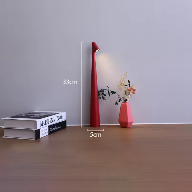 Draadloze Oplaadbare Bureaulamp – Touch Dimbaar & Sfeervol Licht, ABS + Acryl/Aluminium