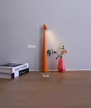 Draadloze Oplaadbare Bureaulamp – Touch Dimbaar & Sfeervol Licht, ABS + Acryl/Aluminium