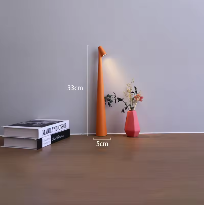 Draadloze Oplaadbare Bureaulamp – Touch Dimbaar & Sfeervol Licht, ABS + Acryl/Aluminium