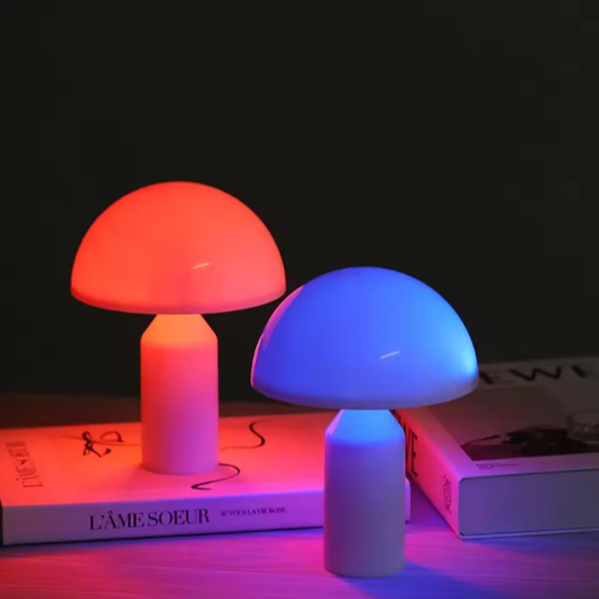 Paddenstoel Touch LED Tafellamp – Dimbaar Nachtlampje & Kleurenwisselend Licht