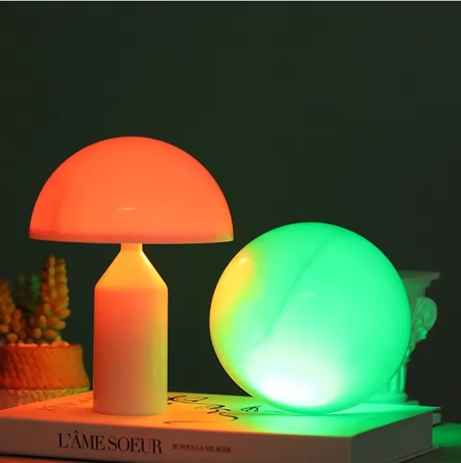 Paddenstoel Touch LED Tafellamp – Dimbaar Nachtlampje & Kleurenwisselend Licht