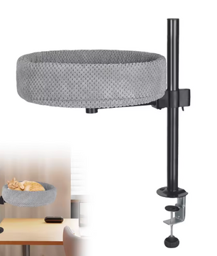 Rond Kattennest met 360° Rotatie – In Hoogte Verstelbare Tafelclip