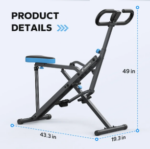 2-in-1 Squat & Roeimachine – Opvouwbare Trainingsapparatuur met LCD-scherm & Weerstandsbanden