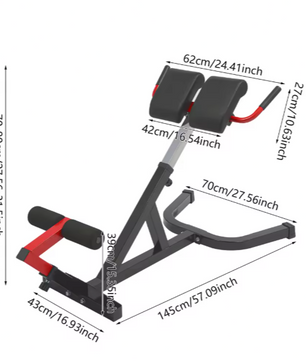 Romeinse Stoel – Hyperextension Fitnessbank met Verstelbare Hoogte & Rugondersteuning