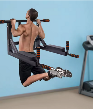 Wandmontage Pull-up Bar & Dip Station – Multifunctioneel Fitnessapparaat